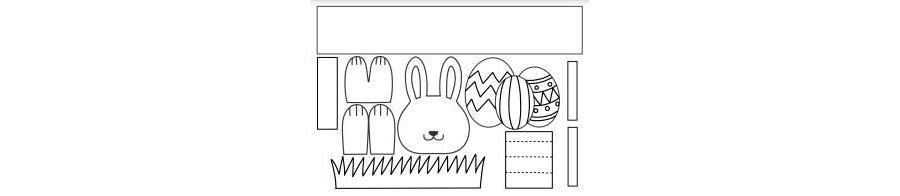 Easter paper craft – white
